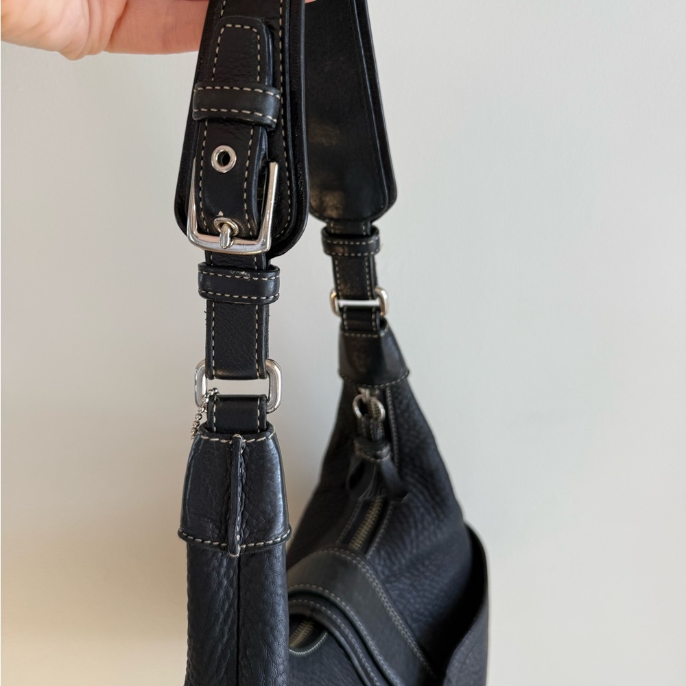 Coach Vintage Y2K Soho Buckle Hobo Bag 5054 - Black Pebbled Leather - Picture 10 of 15